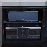 E02. Definitive Technology center channel speaker and Sony CD changer. 